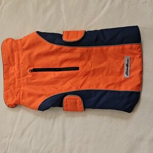 Eddie Bauer Vibrant Orange and Navy Pet Jacket